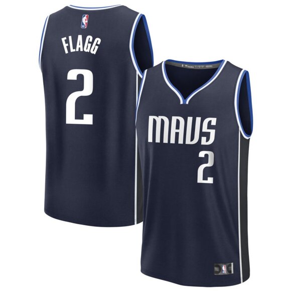 Mens Dallas Mavericks Cooper Flagg Navy Jersey Stitched